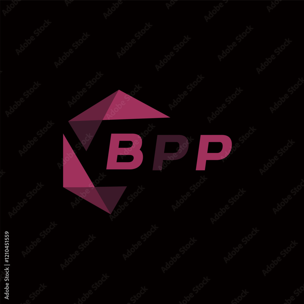 Fototapete bpp creative minimalist letter logo. bpp unique vector initials alphabet letter logo designbpp creat
