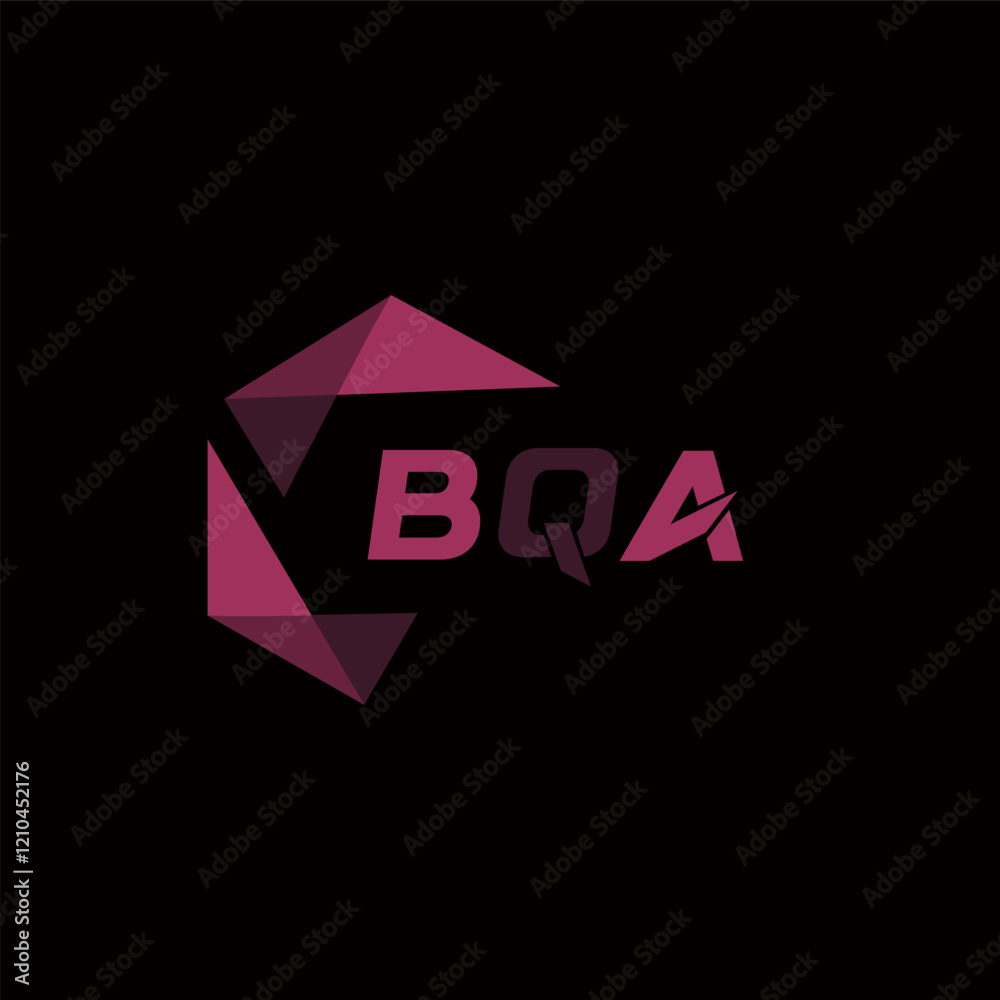 Fototapete bqa creative minimalist letter logo. bqa unique vector initials alphabet letter logo design