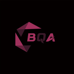 BQA creative minimalist letter logo. BQA unique vector initials alphabet letter logo design