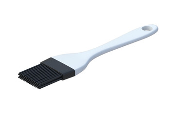Silicone brush isolated on white background. Rubber kitchenware. Kitchen utensil. Cooking accessories. Bakery equipment. 3d render
