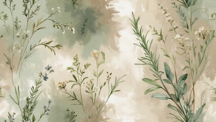 Wallpaper, pattern flowers vintage