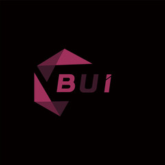 BUI creative minimalist letter logo. BUI unique vector initials alphabet letter logo design