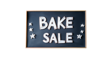 Bake Sale text Display isolated