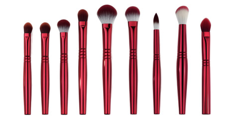Makeup Products Isolated on Transparent White Background


