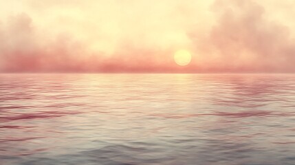 Obraz premium Serene Sunset Over Calm Ocean Waters