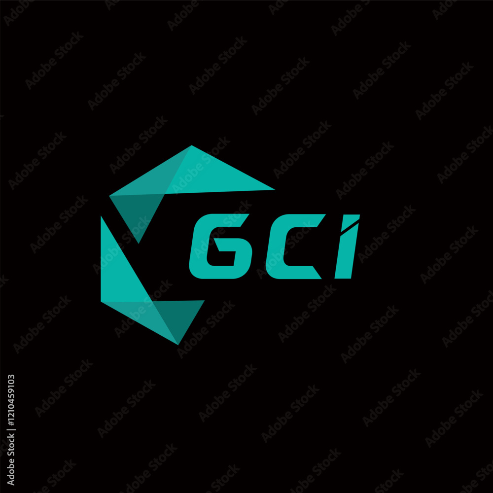 Fototapete gci creative minimalist letter logo. gci unique vector initials alphabet letter logo design