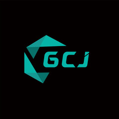GCJ creative minimalist letter logo. GCJ unique vector initials alphabet letter logo design