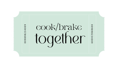 Cook brake ticket