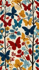seamless pattern with leaves