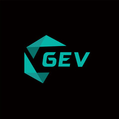GEV creative minimalist letter logo. GEV unique vector initials alphabet letter logo design