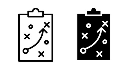 Business plan Icons vectors. black solid and liner versions