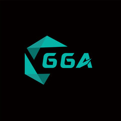 GGA creative minimalist letter logo. GGA unique vector initials alphabet letter logo design