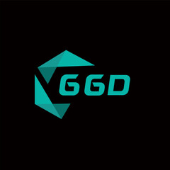 GGD creative minimalist letter logo. GGD unique vector initials alphabet letter logo design