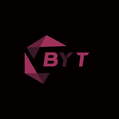 BYT creative minimalist letter logo. BYT unique vector initials alphabet letter logo design