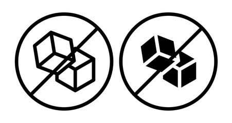 Sugar free Icons vectors. black solid and liner versions