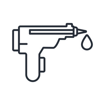 recommend clip art: glue gun icon. vector.Editable stroke.linear style sign for use web design,logo.Symbol illustration.