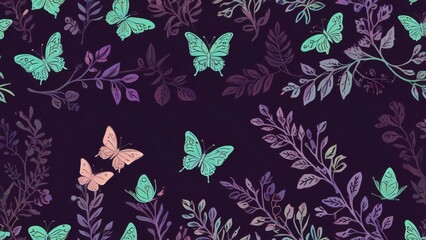seamless floral pattern with flowers