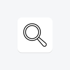 Magnifier Tool line icon, vector, pixel perfect, illustrator file