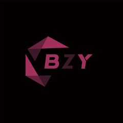 Obraz premium BZY creative minimalist letter logo. BZY unique vector initials alphabet letter logo design
