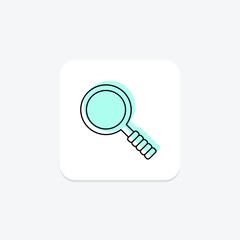 Magnifying Glass color shadow thinline icon, vector, pixel perfect, illustrator file