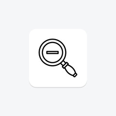 Zoom Out line icon, vector, pixel perfect, illustrator file