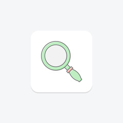 Magnifying Glass lineal color icon, vector, pixel perfect, illustrator file