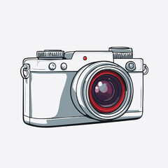 Vintage Camera Illustration. Vector Image