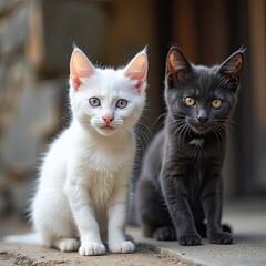 Black and white cat