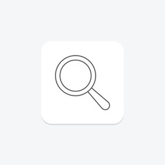 Magnifier Tool thinline icon, vector, pixel perfect, illustrator file