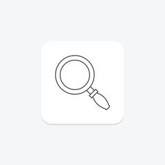 Magnifying Glass thinline icon, vector, pixel perfect, illustrator file