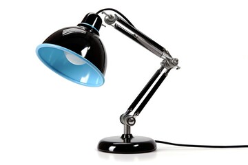 Vintage Black Desk Lamp for Clean and Bright Workspaces - Isolated on White Background