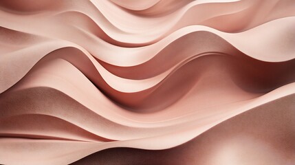 Abstract Pink Waves: A Study in Smooth Curves and Subtle Light