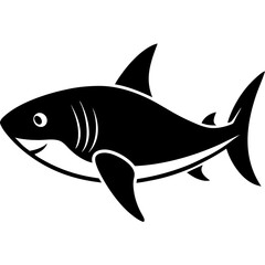 Fototapeta premium shark silhouette vector illustrator
