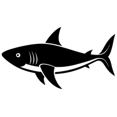 Obraz premium shark silhouette vector illustrator