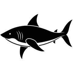 shark silhouette vector illustrator