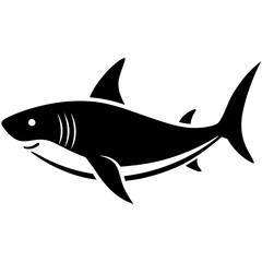 Fototapeta premium shark silhouette vector illustrator