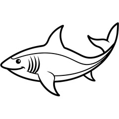shark line art vector