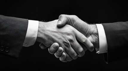 Two Hands Shaking in a Professional Business Agreement Scene