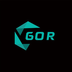 GOR creative minimalist letter logo. GOR unique vector initials alphabet letter logo design