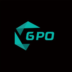 GPO creative minimalist letter logo. GPO unique vector initials alphabet letter logo designGPO creative minimalist letter logo. GPO unique vector initials alphabet letter logo design