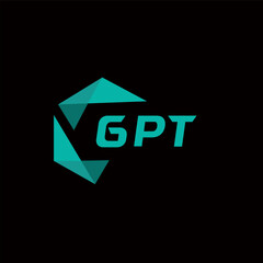 GPT creative minimalist letter logo. GPT unique vector initials alphabet letter logo design