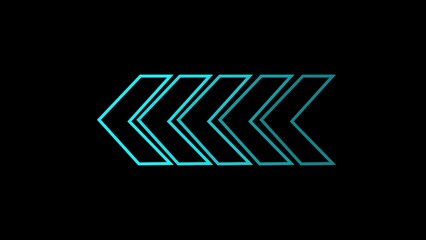 Arrow illustration for overlay video layer, featuring directional arrows with blinking effect for navigation.