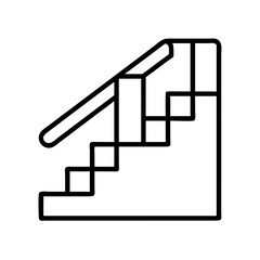 staircase icon, staircase line art - simple line art of staircase, perfect for staircase logos and icons