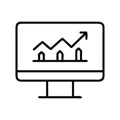 stock ticker icon, stock ticker line art - simple line art of stock ticker, perfect for stock ticker logos and icons