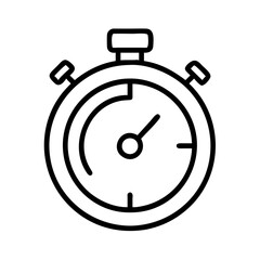 stopwatch with lap times icon, stopwatch with lap times line art - simple line art of stopwatch with lap times, perfect for stopwatch with lap times logos and icons