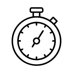 stopwatch with seconds icon, stopwatch with seconds line art - simple line art of stopwatch with seconds, perfect for stopwatch with seconds logos and icons