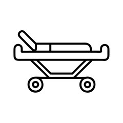 stretcher icon, stretcher line art - simple line art of stretcher, perfect for stretcher logos and icons