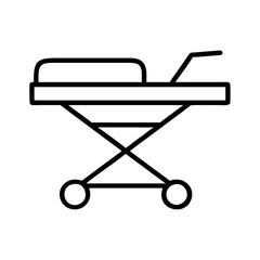 stretcher icon, stretcher line art - simple line art of stretcher, perfect for stretcher logos and icons