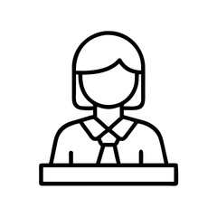 student council icon, student council line art - simple line art of student council, perfect for student council logos and icons