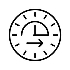 sunrise clock icon, sunrise clock line art - simple line art of sunrise clock, perfect for sunrise clock logos and icons